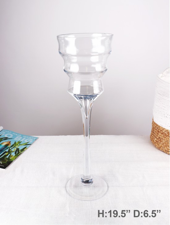 GOBLET STYLE GLASS VASE